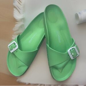 Birkenstock Madrid Eva Sandals Women Sz 9 / 39 Bright Green Brach Water Vacation